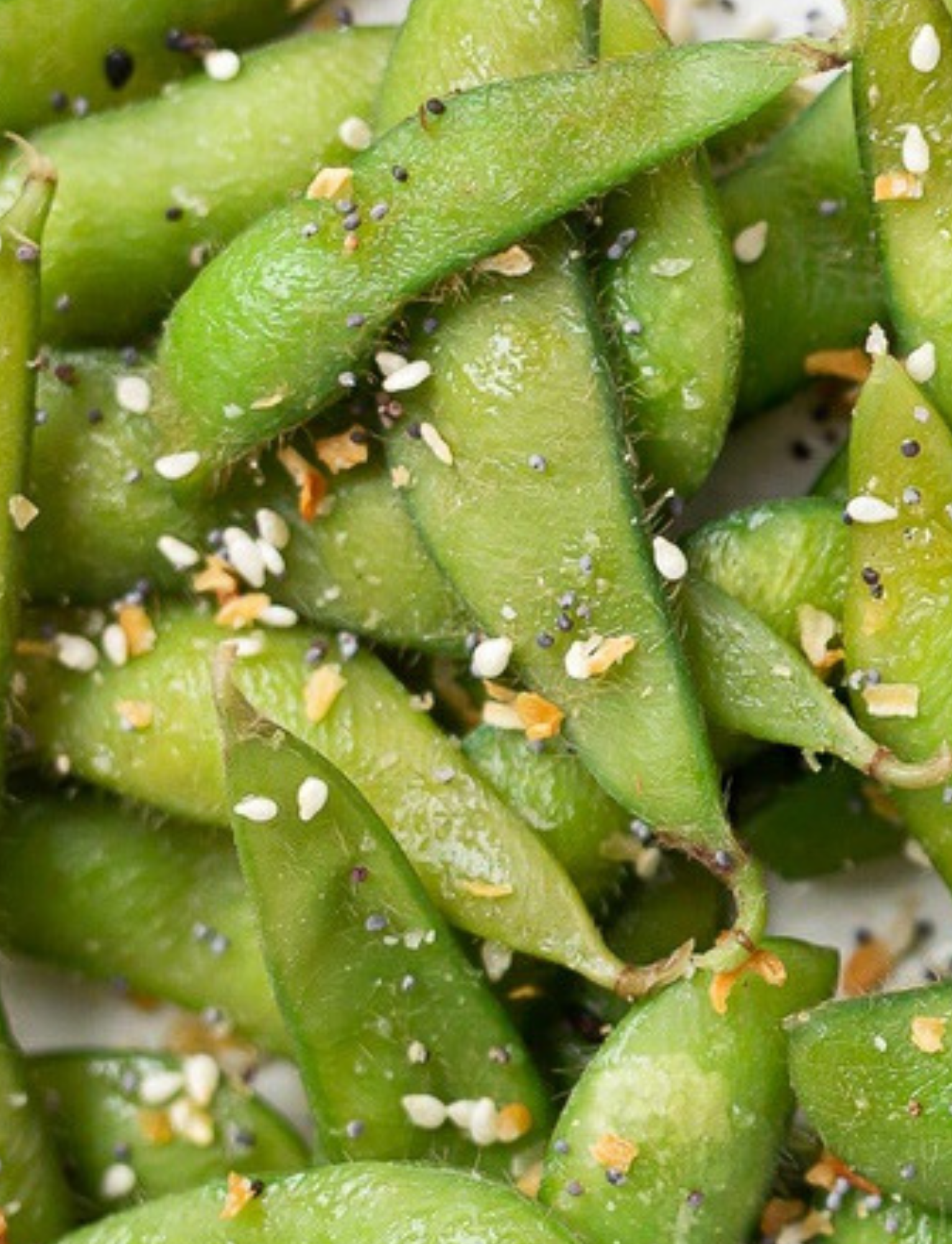 Edamame with Everything Bagel Seasoning